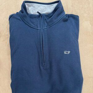 Vineyard Vines Navy Blue Quarter 1/4 ZIP size Large L
